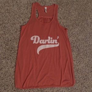 Pink lily “darlin” tank